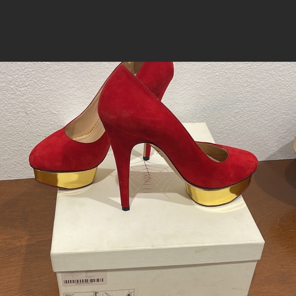 Chalotte Olympia,Red color,size 9.used